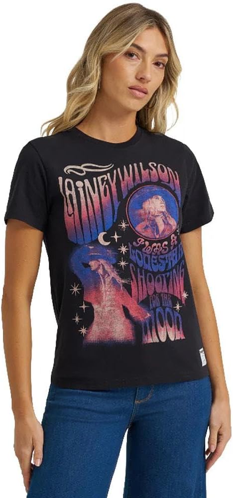 Camiseta Wrangler X Lainey Wilson to The Moon - Mujer - Negro