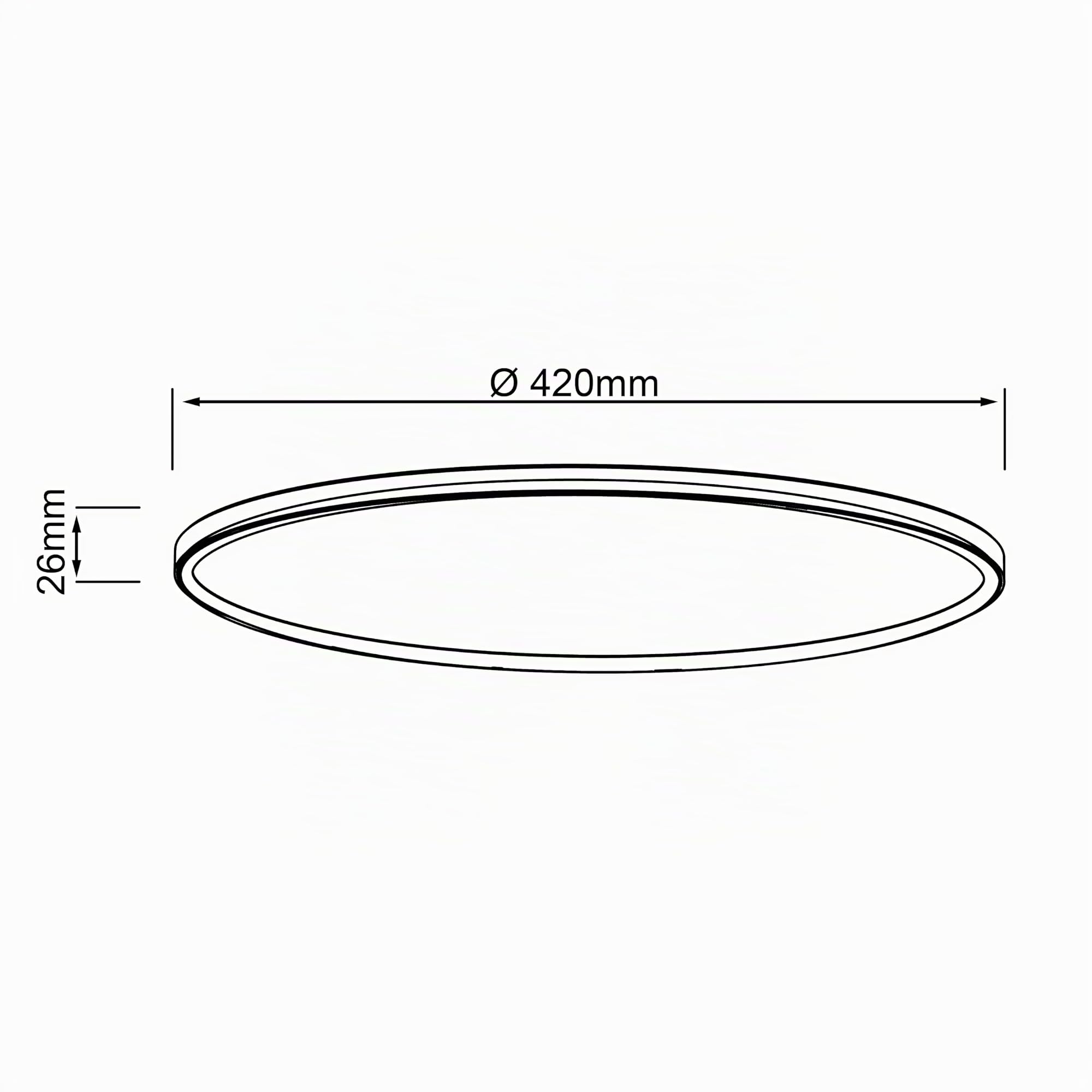 BRE-Light Milton LED Deckenaufbau-Paneel 42cm weiß Kunststoff 24 W LED integriert (3400lm, 4000K)