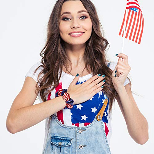 6 Pieces American Flag Hair Scrunchies Independence Day Scrunchies 4Th Of July Velvet Scrunchies For Hair Patriotic Hair Accessories Elastics Hair Band Tie For Women Girls Hair Accessories Hair Ties #TOP6