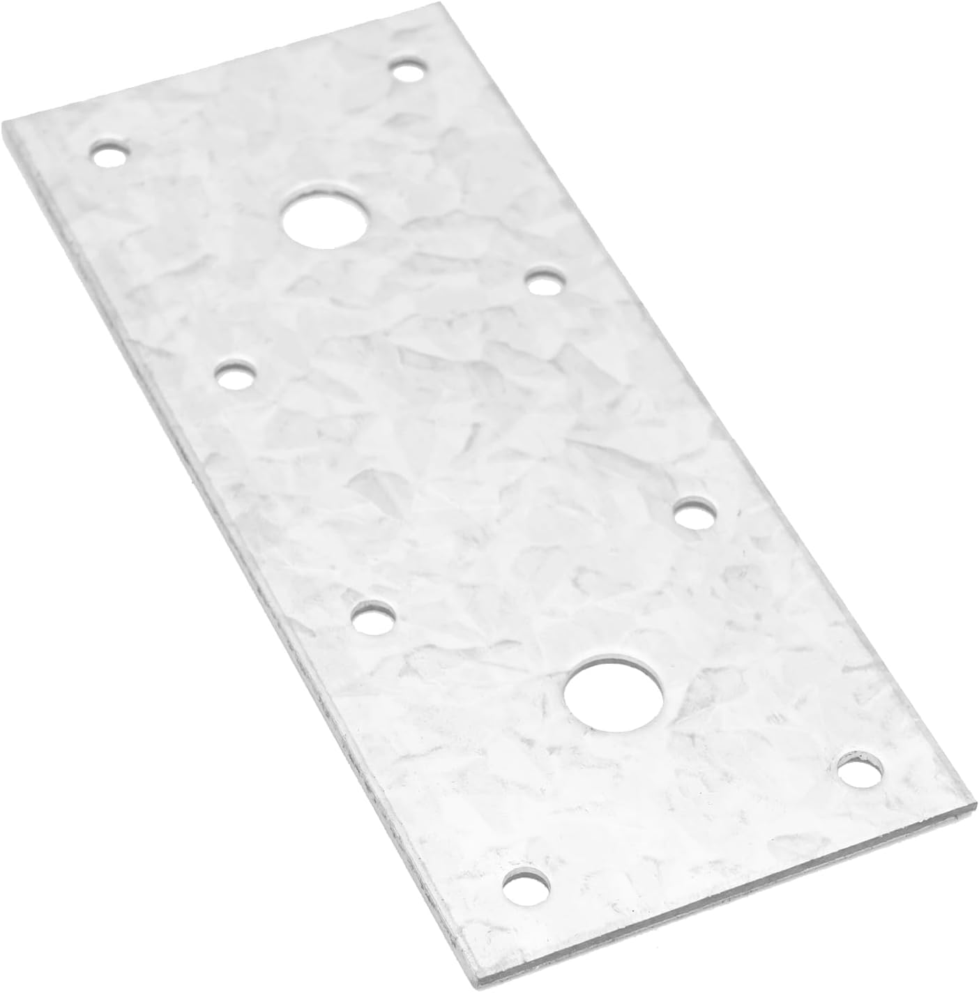 6-Pack 2.4x8.66 Inch Flat Brace Brackets, Galvanized Steel Mending and Joining Plates, Shelf Support and Repair for Furniture, Shelves, 12 Gauge