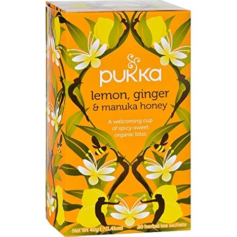 Pukka Herbal Teas Tea - Organic - Lemon Ginger and Manuka Honey - 20 Bags - Case of 6 Cover