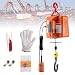 2 in 1 Portable Engine Hoist 1500w Electric Hoist Come Along Winch with Cable Remote Control,1100lbs 25ft Height Electric Winch with Limit Device,2 Control Method,16ft/min Lifting Speed