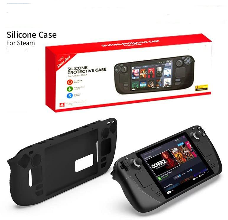 Image of New World Silicone Cover for Steam Deck, Silicone Cover for Steam Deck, Protective Cover Case Compatible with Valve Steam Deck, Non-Slip and Anti-Scratch Design