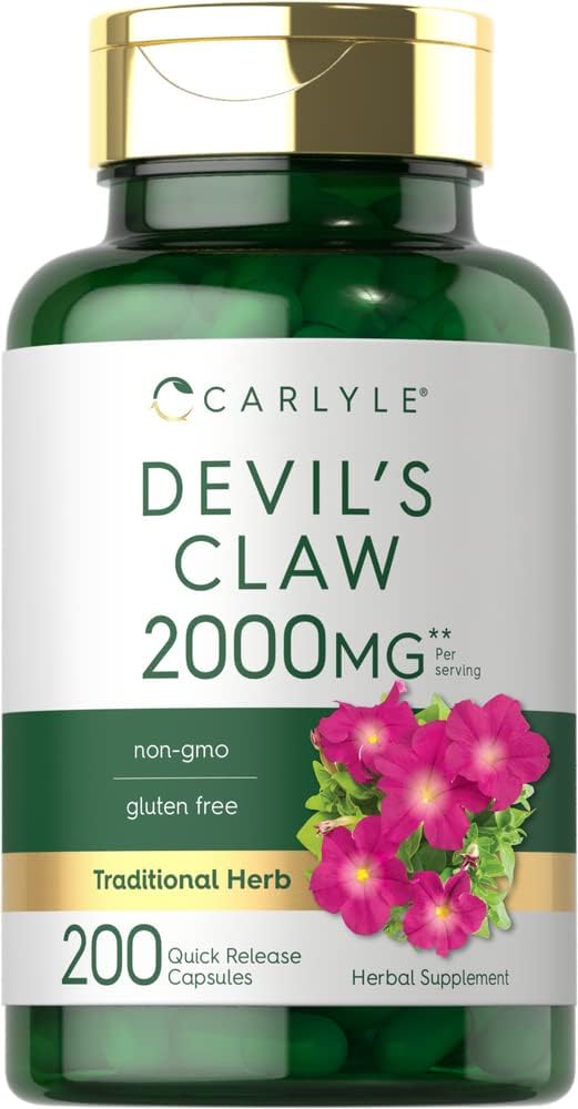 Review Devils Claw | 200 Capsules | Concentrated Root Extract | Non-GMO, Gluten Free Supplement | by Carlyle Flash Deals - 80% OFF Devils Claw | 200 Capsules | Concentrated Root Extract | Non-GMO, Gluten Free Supplement | by Carlyle
