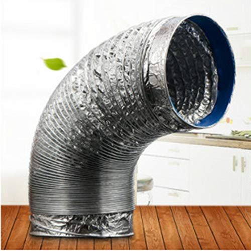ULTECHNOVO 6 Inch Flexible Aluminium Foil Ducting Hose High Temperature Resistant Air Pipe 5Ft Ventilation Hose for HVAC Exhaust Air Intake Systems - Image 4