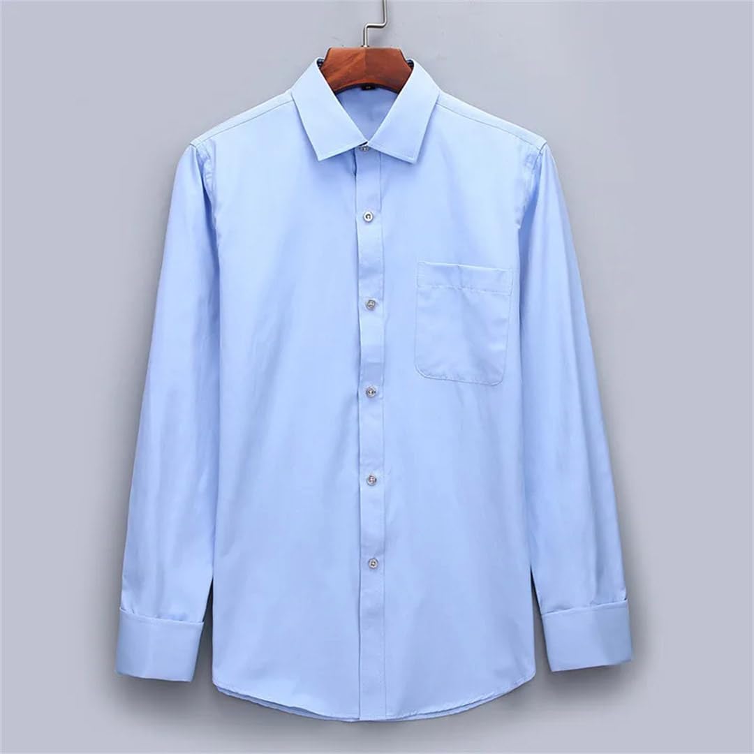 Yeuyyben Camicia da sposa da uomo camicia da smoking camicia francese gemelli formali camicia a maniche lunghe slim fit camicia con polsini francesi