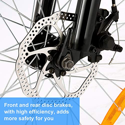 Aceshin 26 inch Electric Bike Adult Electric Mountain Bike, Electric Bicycle 20Mph with Removable 36V 8AH Lithium-Ion Battery 250W Motor 21 Speed Gear (Black) - Thumbnail 6