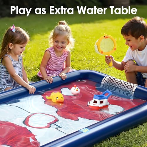 Funscape Kids Hockey Pool Game Toys, Big Inflatable Water Play Floating Toy, Fun Swimming Pool Float, Outdoor Activities Yard Beach Sports, Cool Summer Family Party Gift 5 6 8 10 12 Yr Boys Teen Adult by Funscape - Used condition - Image 7