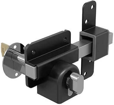 Gatemate 1490116 Euro Profile 70 mm Single Locking Long Throw Garage Garden Door Gate Lock with 5 Keys Fitting Kit and Thumb Turn