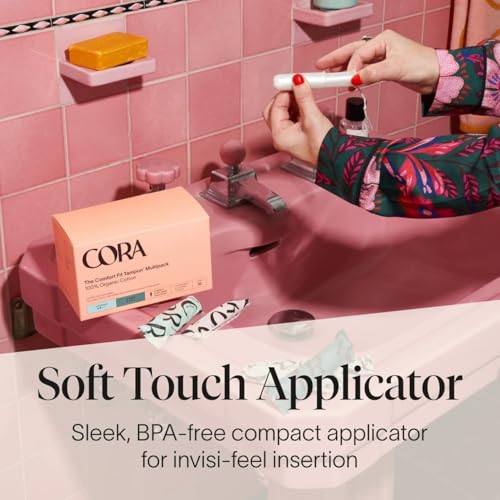 Cora Organic Applicator Tampon Multipack | 60 Regular & 60 Super Absorbency | 100% Organic Cotton, Unscented, BPA-Free Compact Applicator | Leak Protection | Packaging May Vary | 120 Total - Image 3