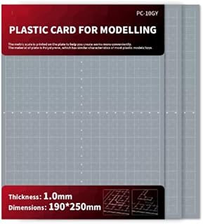Precision Modeling Plastic Sheets-Board for Scratch Building, Model Custom Parts,Dioramas, and Architectural Model Making (PC-10GY (3PCS))