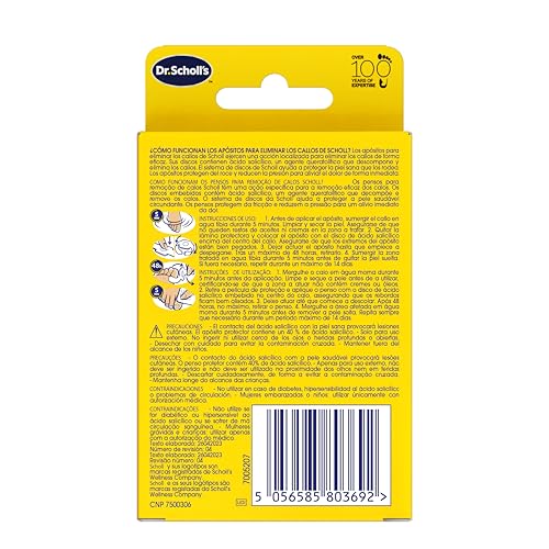 Miniatura 9 de Dr. Scholl S Apósitos Para Eliminar Callos X8 Eliminador Rápido Y Eficaz De Callos En Los Pies, Alivio Inmediato Del Dolor, Acción Específica Con Ácido Salicílico, Almohadillas Resistentes Al Lavado