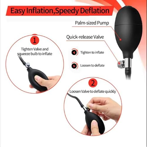 Silicone Expand Inflatable Anal Plug，Body-Safe Silicone Anal Balloon Pump With Quick Release Valve Stretch Anal Sex Toys For Beginners And Advanced Users #TOP21