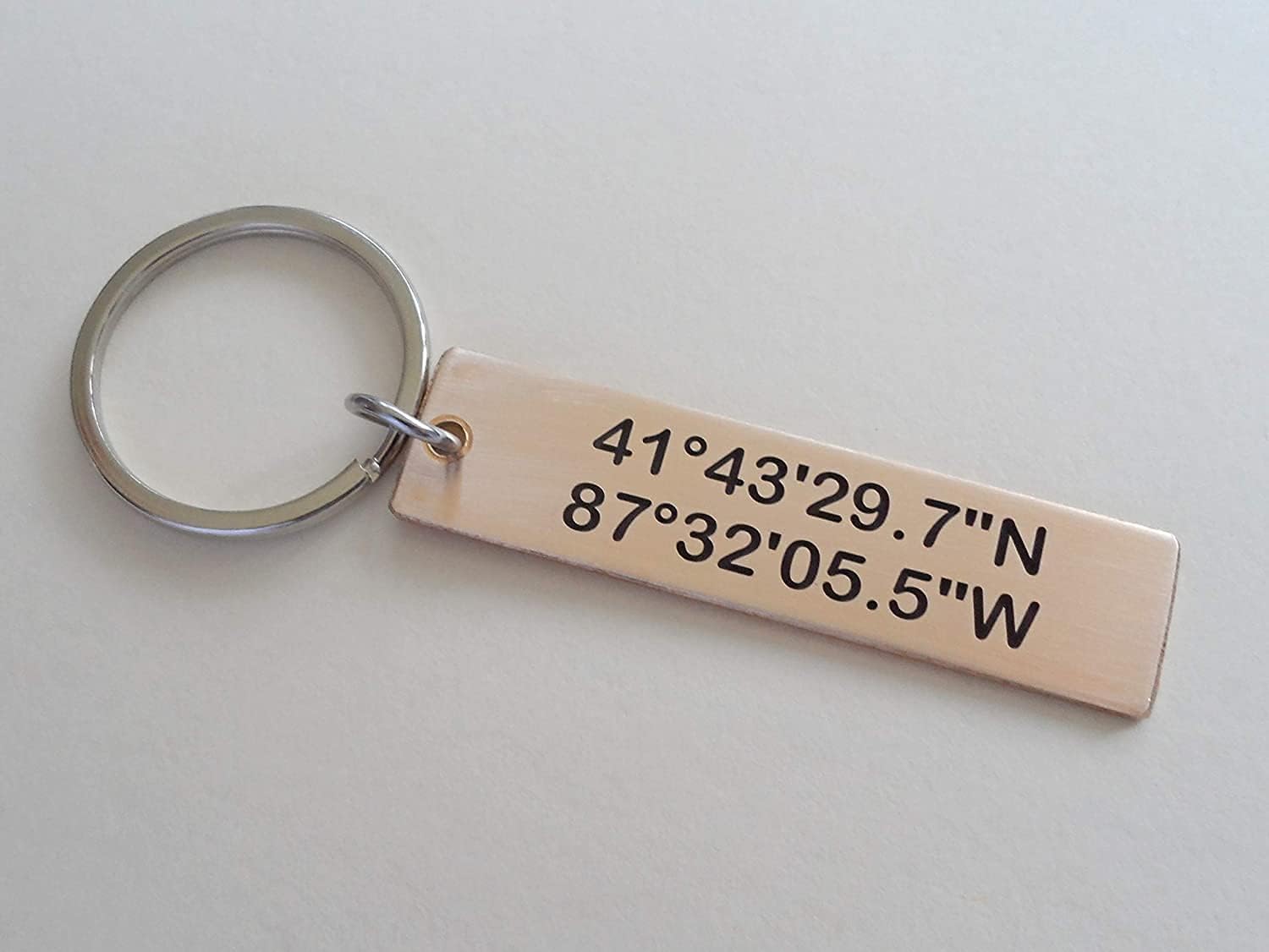 Custom Engraved Bronze Tag with Tally Marks Charm Keychain, 8 Year Anniversary or 19 Year Anniversary Gift Keychain, Personalized Engraved Keychain - Image 4