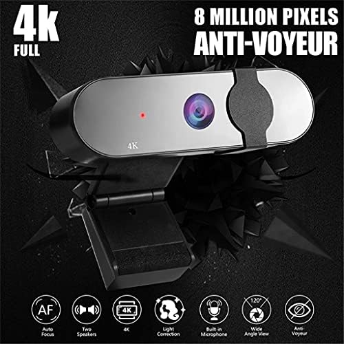 DDYYDS 4K Webcam Full 1080P Camera 30fps Computer Web Cam Wide Angle Auto with Tripod Built-in Microphone