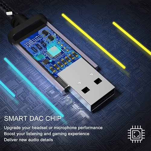 DuKabel USB Audio Adapter, TRRS Mic-Support USB External Sound Card with DAC Chip Mic-Input & Audio-Output USB Stereo Audio Converter for PC PS4 PS5 Laptop Mac - Thumbnail 7
