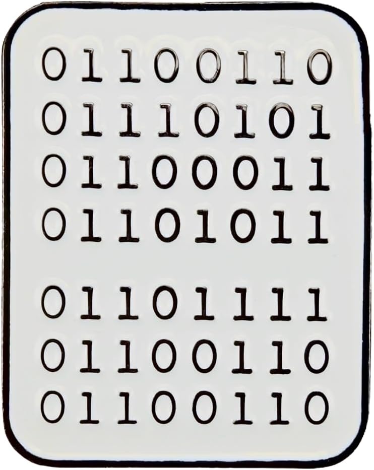 Leraverppy Binary Code (0/1) Enamel Lapel Pin