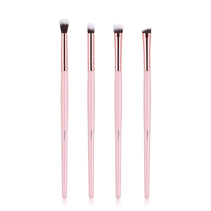 Kit de 4 pincéis para maquiagem dos olhos MSQ, rosa