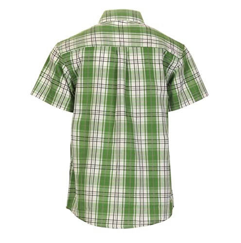 Image of Gioberti Boys Casual Plaid Checked Short Sleeve Button Down Shirt
