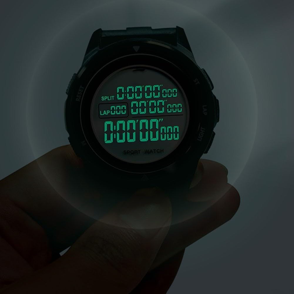 Orologio digitale da arbitro di calcio, timer multifunzione per allenatori, cronometro, orologio sportivo con retroilluminazione, cronometro di memoria