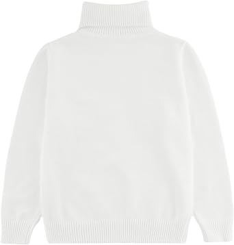 Kids Turtleneck Sweaters Pullover Kids Toddler Long Sleeve Lapel Sweater Cotton Boys and Girls 3-10 Years