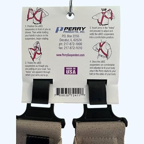 2 inch Perry Outback "Comfort" Suspenders (Wear Like a Vest) (Tan,Regular size) - Thumbnail 3