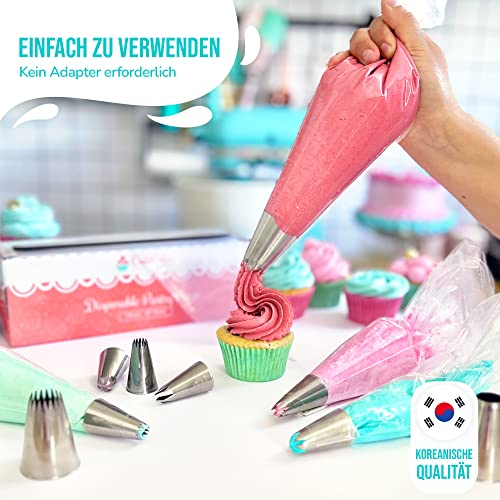 Spritztülle Cukkicakes 4er Set Profi XL (849, 869, 829, 808) für Dekoration