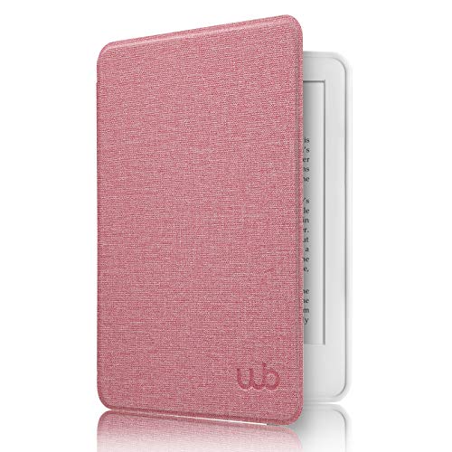 Capa Kindle 10a geração - WB Ultra Leve, Silicone FLexivel e Sensor Magnético - Tecido Rosa