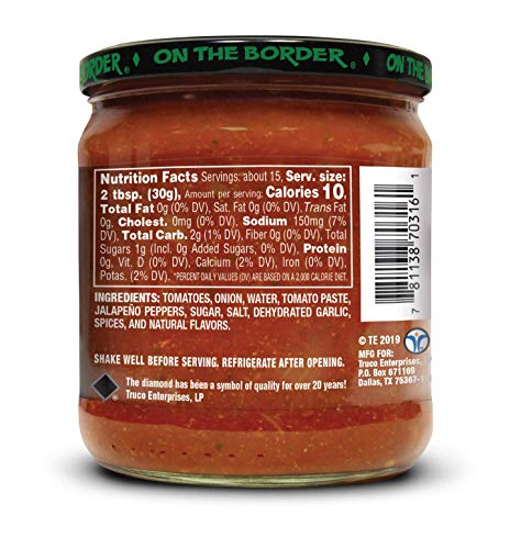 ON THE BORDER Original Mild Salsa, 8 Count