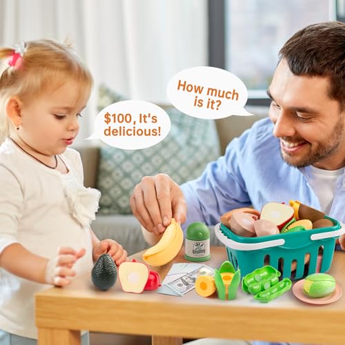 image for JOKERKING 150Pcs Kitchen Playset, Toddlers Pretend Cooking Cookware Ac