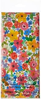 SatinWrap Luxury Printed Tissue Wrapping Paper Watercolour Floral 5 Sheets