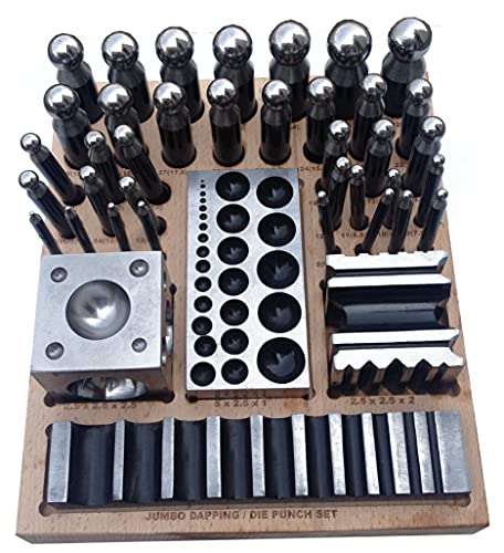 41 PC Doming Block Jeweler Dapping Punch Jewelry Metal Forming Puncher Set