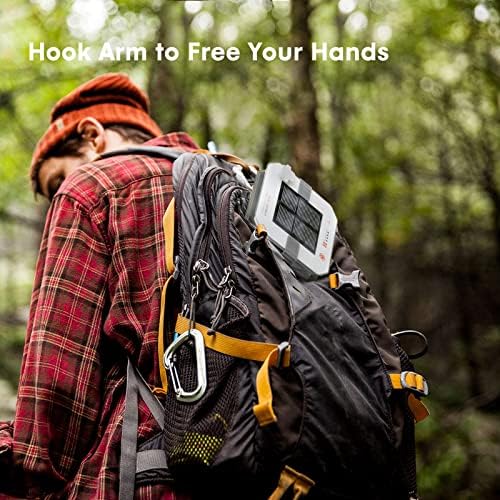 ROCAM Inflatable Solar Camping Lantern, 4200mAh LED Portable Lamp, Camping Lamp Rechargeable with USB, IP67 Waterproof, 7 Colors for Hiking/ Fishing/ Tent/ Garden/ Reading