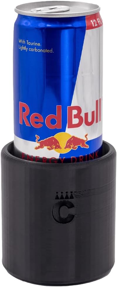 Universal Car Cup Holder Adapter for All Skinny Can Sizes - Fits Red Bull, Energy Drinks & More - Anti-Spill, Secure Fit