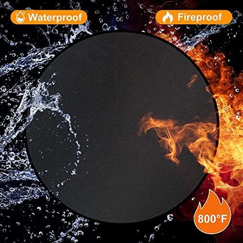 EEEKit Fire Pit Mat for Decking, 36 Inch Round Grill Mat, 3-layer Fireproof Heat Insulation Pad, BBQ Floor Protective Mat For Patio, Grass, Backyard, Camping
