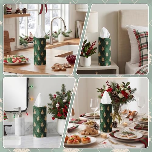 Arttown Car Tissue Holder for Cup Holder 12 Pack, Christmas Plaid Reindeer — 사진 7