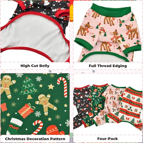 Pijamas Navideñas para Perros 4-Pack XL miniatura 2