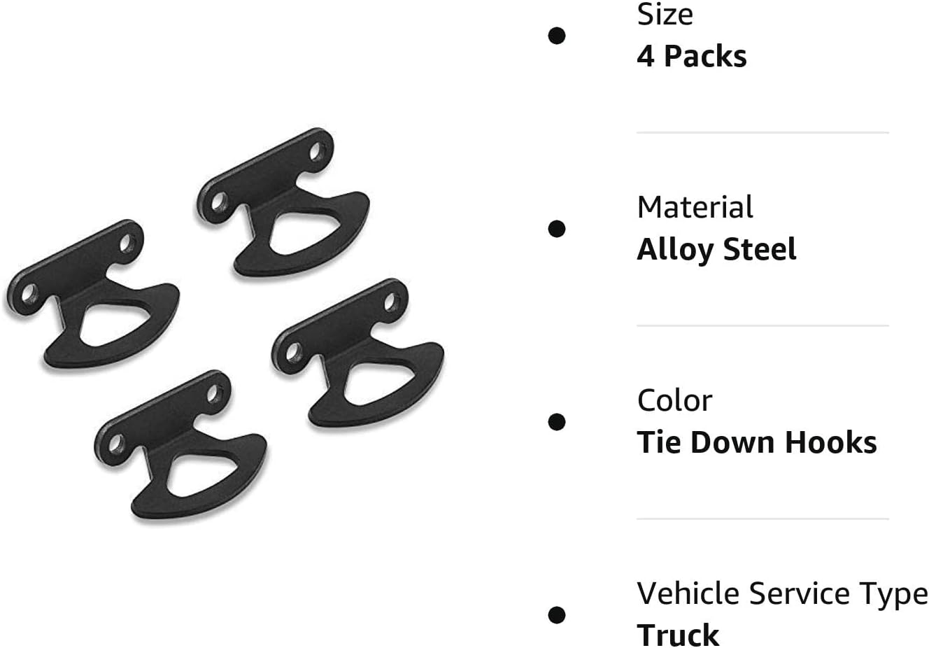 Sporthfish 4 Pcs Tie Down Hooks Compatible for 2000-2017 Ford Tie Down Anchors F150 Styleside 2004-2017 Explorer Sport Trac 2001-2010 Bed Inner Hook Kits