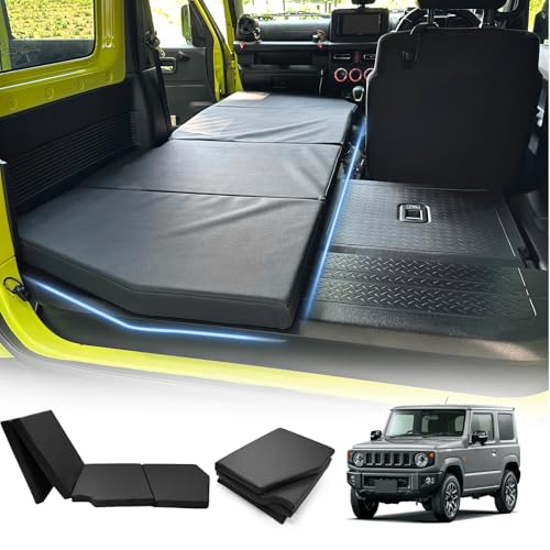ジムニー ジムニーシエラ JB64 JB74 車中泊 マット 折り畳み式 ジムニー マット PUレザー+高密度ウレタン 防水 防汚 軽量 通気性 快適睡眠 防災 黒 助手席側-Lのサムネイル