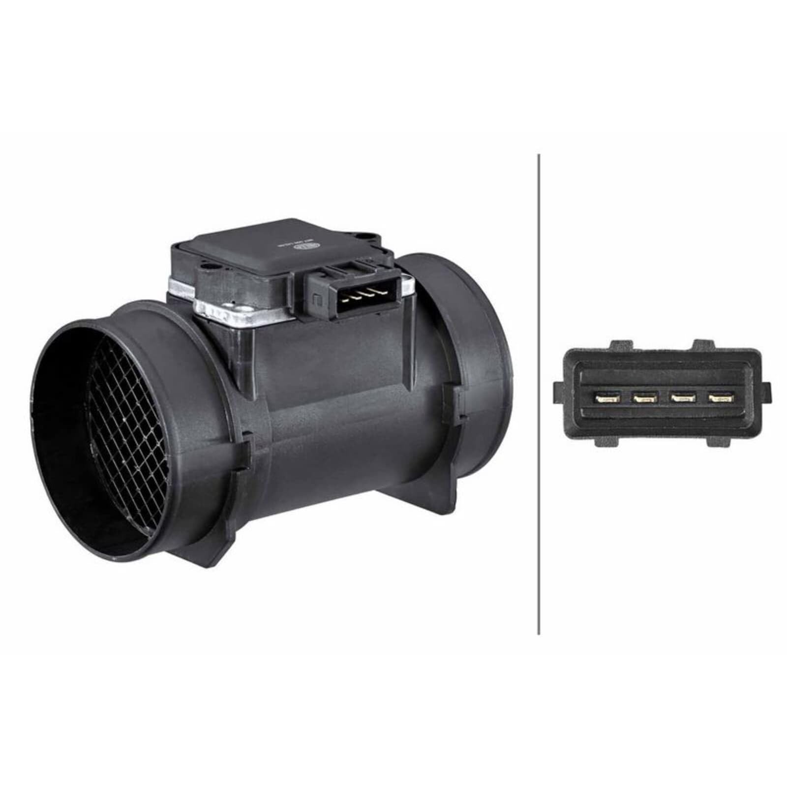 HELLA 8Et 009 142-081 Débitmètre De Masse D'Air - 4Pôle - Tubulure