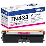 barley TN433M TN-433M Compatible TN433 TN-433 Magenta High Yield Toner Cartridge Replacement for Brother TN433 TN-433 MFC-L8900CDW HL-L8360CDW Printer Ink (1 Magenta).