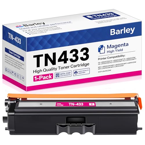 Image of TN433M TN-433M Compatible TN433 TN-433 Magenta High Yield Toner Cartridge Replacement for Brother TN433 TN-433 MFC-L8900CDW HL-L8360CDW Printer Ink (1 Magenta).