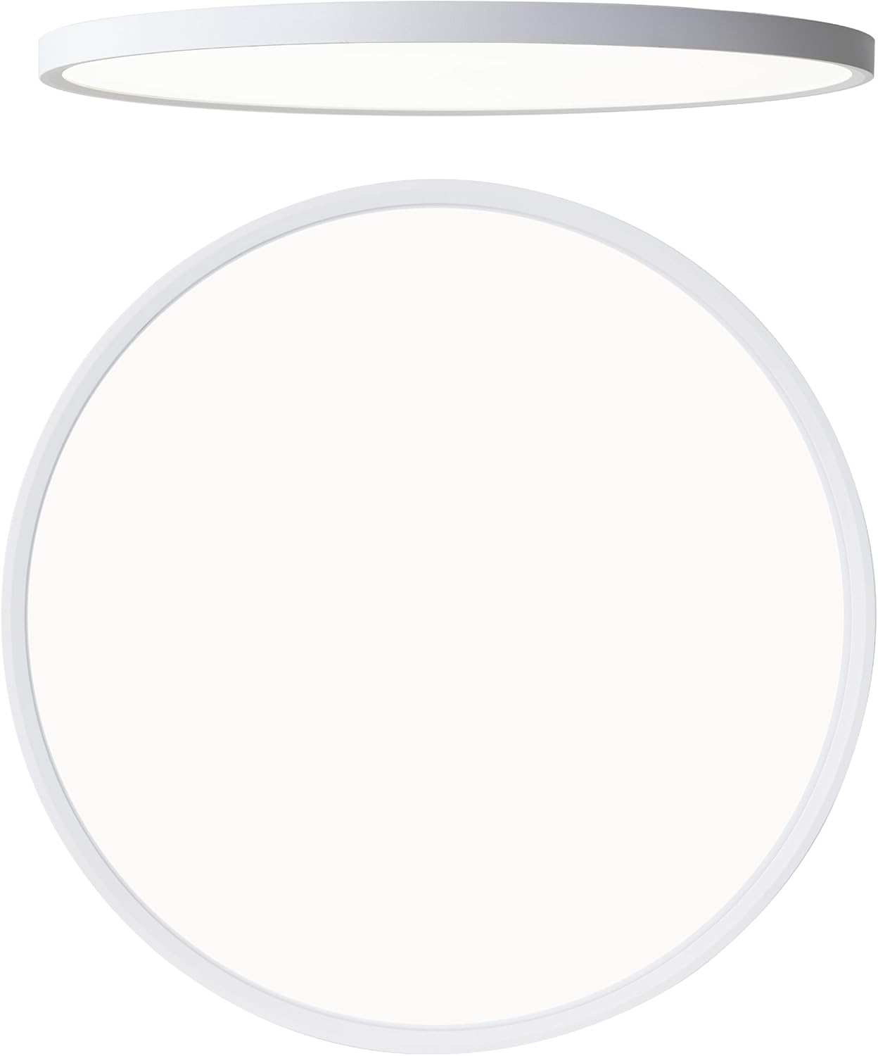 1pack 32 Inch Large Flush Mount Ceiling Light, 80w Led Ceiling Light, 3000k/4000k/6000k Selectable 7980lm Ceiling Lights, Super Slim Led Light Fixture for Bedroom Kitchen Living Dining Room Office 32IN-1PACK White