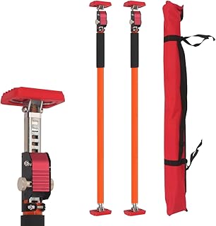 Verstelbare steunstang, snelsteunstang, 120 kg capaciteit pro Paar, 3. handsteunsysteem, stalen steunstang voor kastinstallatie, cargo bars, droogbouwondersteuning, 2 stuks