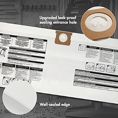 Shop-Vac 90663 15 To 22 Gallon Disposable Filter Bags, 6 Pack