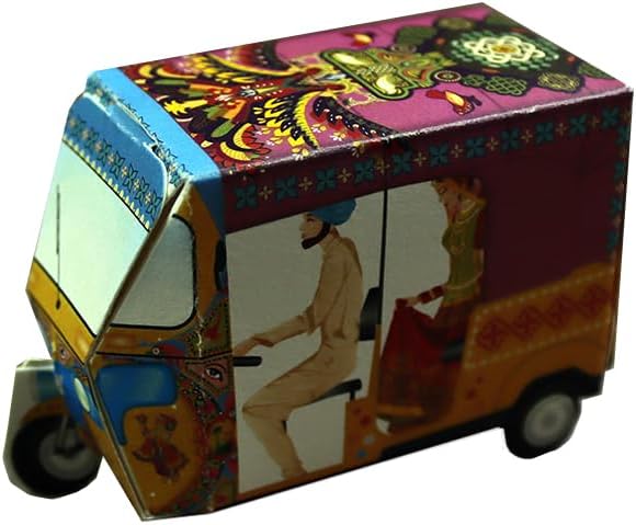 50 Pack Unique 3D Rickshaw Favour Boxes - Novelty Tuk Tuk Gift Box for ...