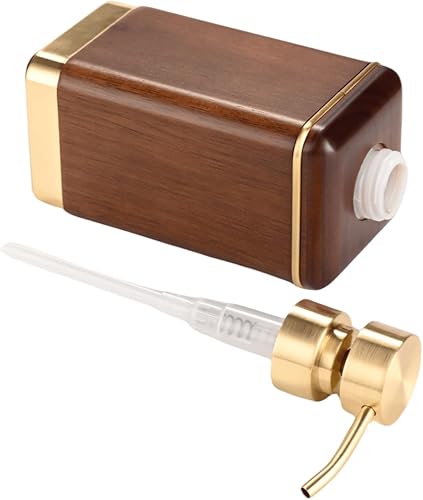 Miniatura 4 de MIHIRO Juego de accesorios de baño de madera de acacia con dispensador de jabón de madera de tary, vaso de baño, jabonera, juego de accesorios de