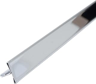 T Profil Edelstahl V2A poliert, Fliesenschiene 2,5m x 25mm, Übergangsschiene/Übergangsprofil Edelstahl für Boden & Wand, dekorative Fugenabdeckung, Abschlussleiste für Bad