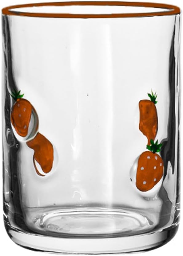 Modern Glasses Juices Cup with Fruit Aesthetic Sturdy for Various Beverages Dishwasher Safe and Recyclable Simple Glasses