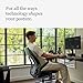 Steelcase Gesture Office Chair - Ergonomic Work Chair with Wheels for Carpet - Comfortable - Intuitive-to-Adjust for Desk - 360-Degree Arms - Licorice Fabric